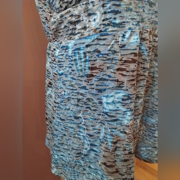 Cato women's blue sleeveless size large blouse shirt top - Picture 2 of 8